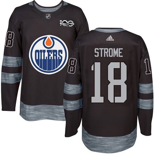 Adidas Oilers #18 Ryan Strome Black 1917-100th Anniversary Stitched NHL Jersey